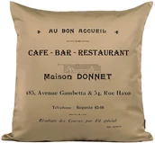Poduszki dekoracyjne - French home PODUSZKA OZDOBNA FRENCH HOME - CAFE BAR BEŻ - miniaturka - grafika 1