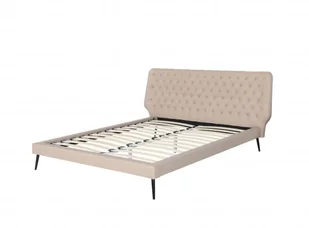 Beliani Zestaw mebli do sypialni ekoskóra 160 x 200 cm beżowy ESSONNE - Łóżka - miniaturka - grafika 4