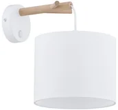 Lampy ścienne - TK Lighting Stylowy kinkiet sosna ALBERO E27 60W szer. 20cm biały TK6552 - miniaturka - grafika 1