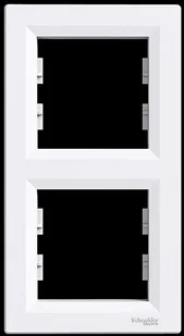 Schneider Ramka 2-krotna pionowa, biała Asfora (EPH5810221) - Klawisze i ramki - miniaturka - grafika 2