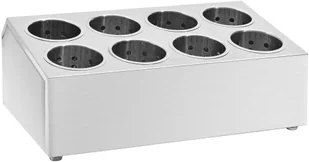 vidaXL Pojemnik na sztućce, 8 przegród, prostokątny, stal nierdzewna vidaXL - Akcesoria do sztućców - miniaturka - grafika 2