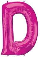 Balony i akcesoria - AMSCAN Balon foliowy różowa litera D - 60 x 83 cm - 1 szt. 3540801 - miniaturka - grafika 1