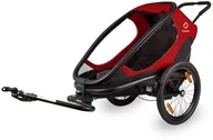 Przyczepki rowerowe - Hamax Outback One Bike Trailer incl. Bicycle Arm & Stroller Wheel, czerwony/czarny 2022 Przyczepki rowerowe dla dzieci HAM400065 - miniaturka - grafika 1