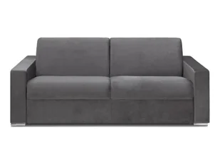 Vente-Unique 4-osobowa rozkładana sofa z weluru CALITO - Kolor antracytowy - Łóżko 160 cm - Materac 18cm - Sofy i kanapy Vente-Unique 4-osobowa rozkładana sofa z weluru CALITO - Kolor antracytowy - Łóżko 160 cm - Materac 18cm - Sofy i kanapy - miniaturka - grafika 1