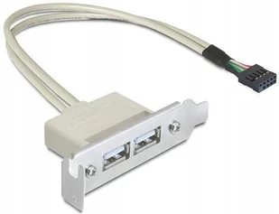 Delock gniazdo na śledziu USB 2.0 x2 Low Profile 83119 - Akcesoria do komputerów stacjonarnych - miniaturka - grafika 8