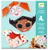 Prace ręczne dla dzieci - Origami Z Naklejkami Wesołe Twarze - Djeco - miniaturka - grafika 1