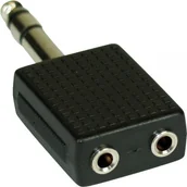Złącza, przejściówki, adaptery - InLine Adapter AV Audio 6.3mm jack męski Stereo 2x 3.5mm jack żeński Stereo 99304 - miniaturka - grafika 1