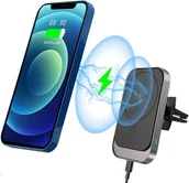 Ładowarki do telefonów - Tech-Protect Ładowarka  TECH-PROTECT CW19 MAGNETIC MAGSAFE VENT CAR MOUNT BLACK 6216990211096 - miniaturka - grafika 1