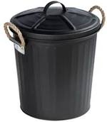 Kosze na śmieci - Wenko Kosz łazienkowy z pokrywą czarny 24022100 - miniaturka - grafika 1