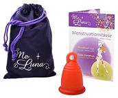 Kubeczki menstruacyjne - ME LUNA Me Luna kubek menstruacyjny, klasyczny, pierścionek, czerwony, rozmiar S - miniaturka - grafika 1