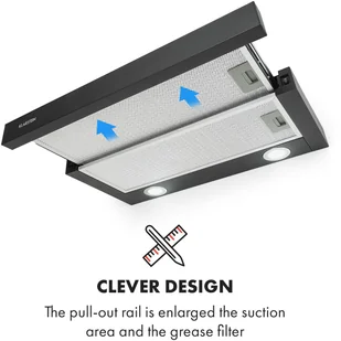 Klarstein CGCH5-Viola-BK - Okapy kuchenne - miniaturka - grafika 6