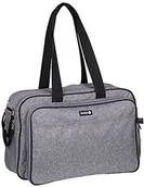 Torby i organizery dla mam - Safety 1st Safety 1st 1648666000 Nap to go, 2 w 1 torba do przewijania i mini łóżko podróżne w jednym, w zestawie z pasującym materacem i uchwytami do noszenia, 9 różnych przegródek, czarny/szary, 1418 kg - miniaturka - grafika 1