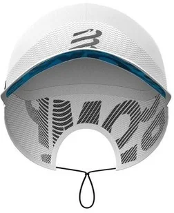 Compressport czapka biegowa z daszkiem PRO RACING CAP biała - Czapki i chusty sportowe męskie - miniaturka - grafika 2