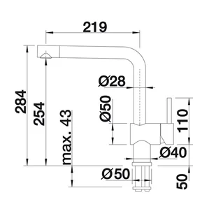 Blanco LINUS-F chrom 514025 - Baterie kuchenne - miniaturka - grafika 3