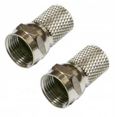 Akcesoria TV-SAT - 2x Wtyk sat F 6,8 mm na przewód antenowy prosty - miniaturka - grafika 1