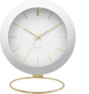 Zegary - Karlsson Budzik Globe biały KA5833WH - miniaturka - grafika 1