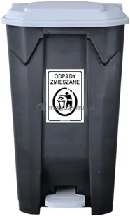 Pojemnik do segregacji odpadów z przyciskiem pojemność 100 l (wariant metale i tworzywa sztuczne) - Kosze na śmieci - miniaturka - grafika 3