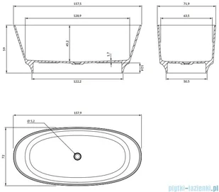 Omnires Neo M+ wanna wolnostojąca NEO158WWBM - Wanny - miniaturka - grafika 2