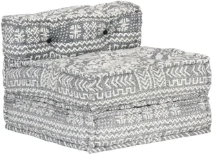 vidaXL Puf modułowy, jasnoszary, tkanina vidaXL - Pufy i podnóżki - miniaturka - grafika 5