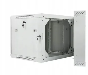 Lanberg Szafa wisząca dwusekcyjna 19 9U szara WF02-6609-10""S (WF02-6609-10S) - Szafy rack - miniaturka - grafika 3