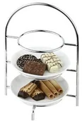 Wyposażenie lokali gastronomicznych - Hendi Stojak na talerze 290 x 200 x 440 (h) mm, 3 talerze x O 275 mm 425473 - miniaturka - grafika 1