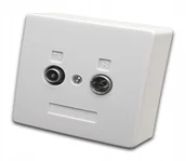 Akcesoria TV-SAT - Gniazdo R-tv Dmtrade przelotowe - miniaturka - grafika 1