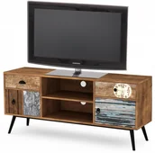 Szafki RTV - Halmar MEZO stolik RTV1 wielobarwny na czarnych nogach - miniaturka - grafika 1