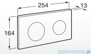 Roca Duplo One PL10 przycisk spłukujący podwójny biały A890189000 - Spłuczki - miniaturka - grafika 2