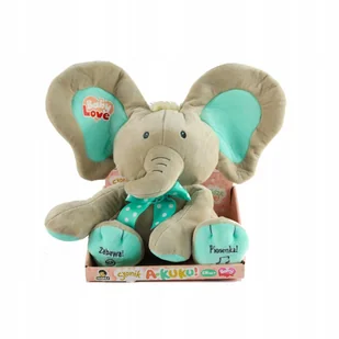 Madej Maskotka interaktywna Słonik A Kuku beżowo-miętowy 24 cm - Zabawki interaktywne dla dzieci - miniaturka - grafika 5