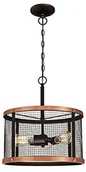 Lampy sufitowe - Westinghouse Lighting dreiflammige lampa wisząca, wersja verwas podkreślony kratka miedzi części i ekran, szkło, 1 W, olejowana z brązu, 42 x 42 x 143 cm 6332740 - miniaturka - grafika 1