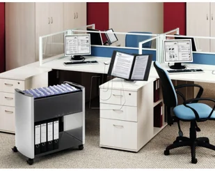 Durable Wózek na teczki zawieszane Design Line 80 A4 antracytowy/srebrny 3076-12 - Inne meble biurowe - miniaturka - grafika 2