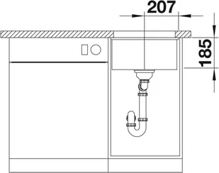 Blanco SUBLINE 375-U bazaltowy 523731 - Zlewozmywaki - miniaturka - grafika 5