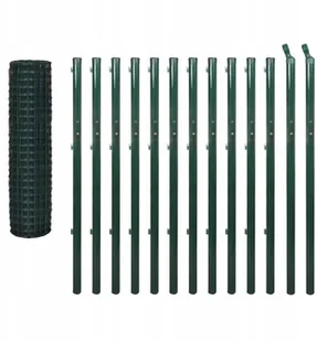 vidaxl Euro ogrodzenie, 25 x 1,7 m, zielone, stalowe - Ogrodzenia - miniaturka - grafika 4
