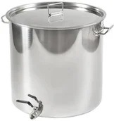 Inne urządzenia gastronomiczne - Prod niemiecki Garnek z kranem 50 L do warzenia piwa - pojemnik ze stali nierdzewnej 50 l z kranikiem G50KR34 - miniaturka - grafika 1