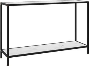 VidaXL Stolik konsolowy, biały, 120x35x75 cm, szkło hartowane 322841 VidaXL - Ławy i stoliki kawowe - miniaturka - grafika 2