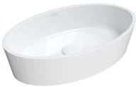Umywalki - Omnires BARI500UNBP BARI M+ Umywalka nablatowa 50 x 30 cm BIAŁY POŁYSK - miniaturka - grafika 1