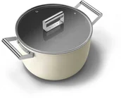 Garnki - Smeg Garnek 50's Style 26 cm kremowy CKFC2611CRM - miniaturka - grafika 1