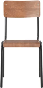 vidaXL Krzesła do jadalni, 4 szt., brązowe, sklejka i stal - Krzesła - miniaturka - grafika 2