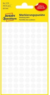 Avery Zweckform Etykiety ZF Q8mm 3175białe kółka - Etykiety do drukarek - miniaturka - grafika 3