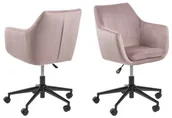 Krzesła - Actona Krzesło Nora biurowe brudny róż 82369 - miniaturka - grafika 1