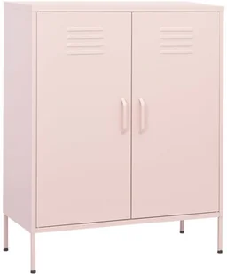shumee Szafka różowa 80x35x101,5 cm stalowa - Szafki do salonu - miniaturka - grafika 2