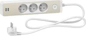 Listwy zasilające - SCHNEIDER Listwa zasilająca Electric Odace przeciwprzepięciowa 3 gniazd 1.5m 2xUSB drewno ST933U1WC ST933U1WC - miniaturka - grafika 1