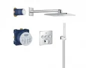 Deszczownice - Grohe SmartControl zestaw prysznicowy podtynkowy z baterią i deszczownicą chrom 34712000 34712000 - miniaturka - grafika 1