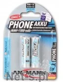 Akumulatory ogólnego zastosowania - ANSMANN Ansmann DECT HR6 Mignon NiMh 2xAA 1300mA - miniaturka - grafika 1