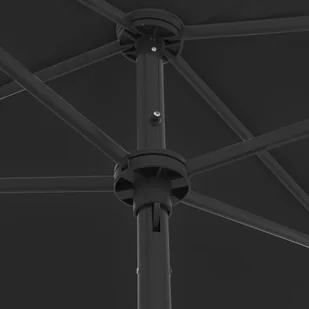VidaXL Parasol plażowy, czarny, 180x120 cm 314725 VidaXL - Parasole ogrodowe - miniaturka - grafika 2