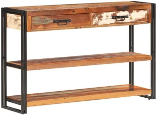 vidaXL Szafka, 120x30x75 cm, lite drewno z odzysku 321804 - Szafki do salonu - miniaturka - grafika 9