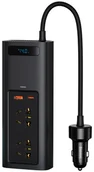 Ładowarki samochodowe - Baseus In-car Inverter | Ładowarka samochodowa inwerter przetwornica 12V - 220V 150W USB-A USB-C PD QC3.0 CRNBQ-A01 - miniaturka - grafika 1