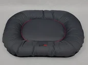 Legowiska dla psów - Hobbydog Legowisko Ponton Comfort Szary z czerwoną lamówką XL XL POCSCL4 - miniaturka - grafika 1