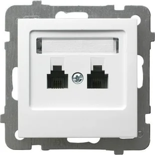 Ospel AS Gniazdo telefoniczne Podwójne GPT-2GR/m/00 - Gniazdka elektryczne - miniaturka - grafika 2