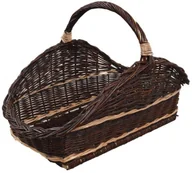 Akcesoria kominkowe - Parkanex KOSZ NA DREWNO WIKLINOWY PROSTY CIEMNY Z JASNYMI WSTAWKAMI PX_KOSZ_WPZ.JW_7,5 - miniaturka - grafika 1